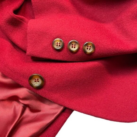 L.L. BEAN Vintage Wool Cashmere Blazer Sz 12P Red - Picture 5 of 5
